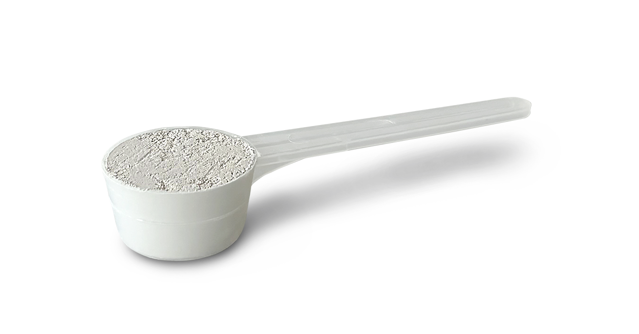 STEINKRAFT Zeolith Pulver für Pferde Dosierlöffel gestrichen voll beinhaltet 10 Gramm - hilft bei Kotwasser und Ekzeme.