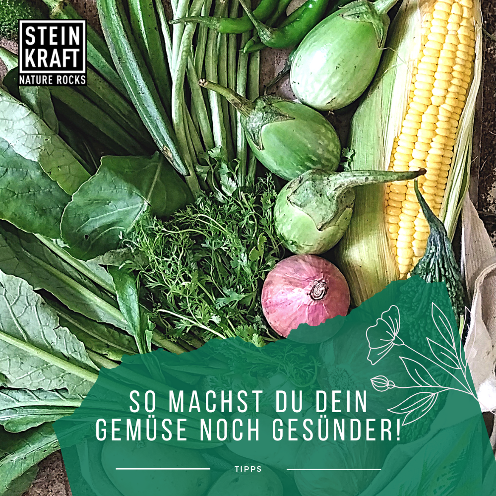 STEINKRAFT Basalt Urgesteinsmehl zur Bodenverbesserung macht das Gemüse noch gesünder. Gartenpflege Tipps!