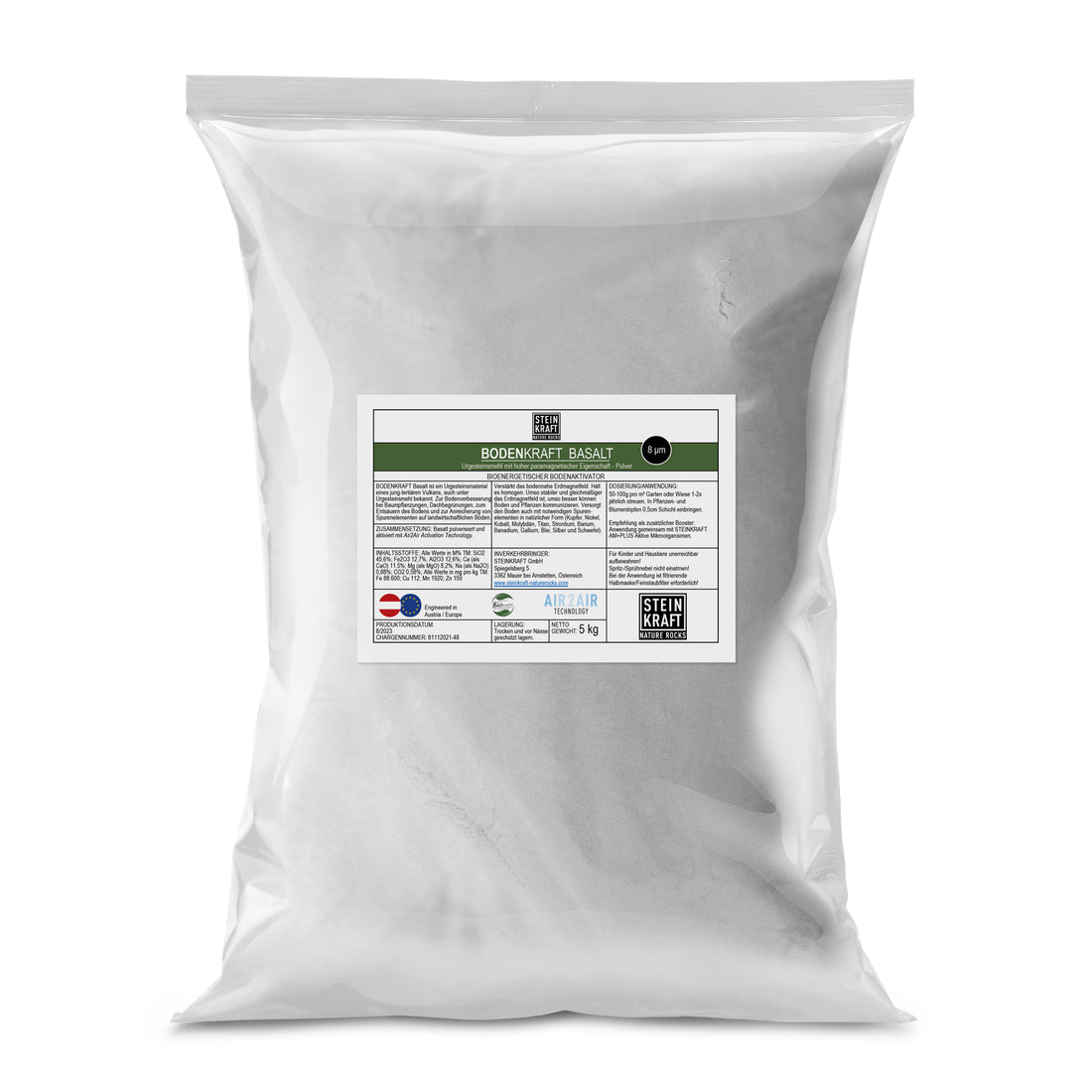 BASALT fein für den Boden Urgesteinsmehl 5kg
