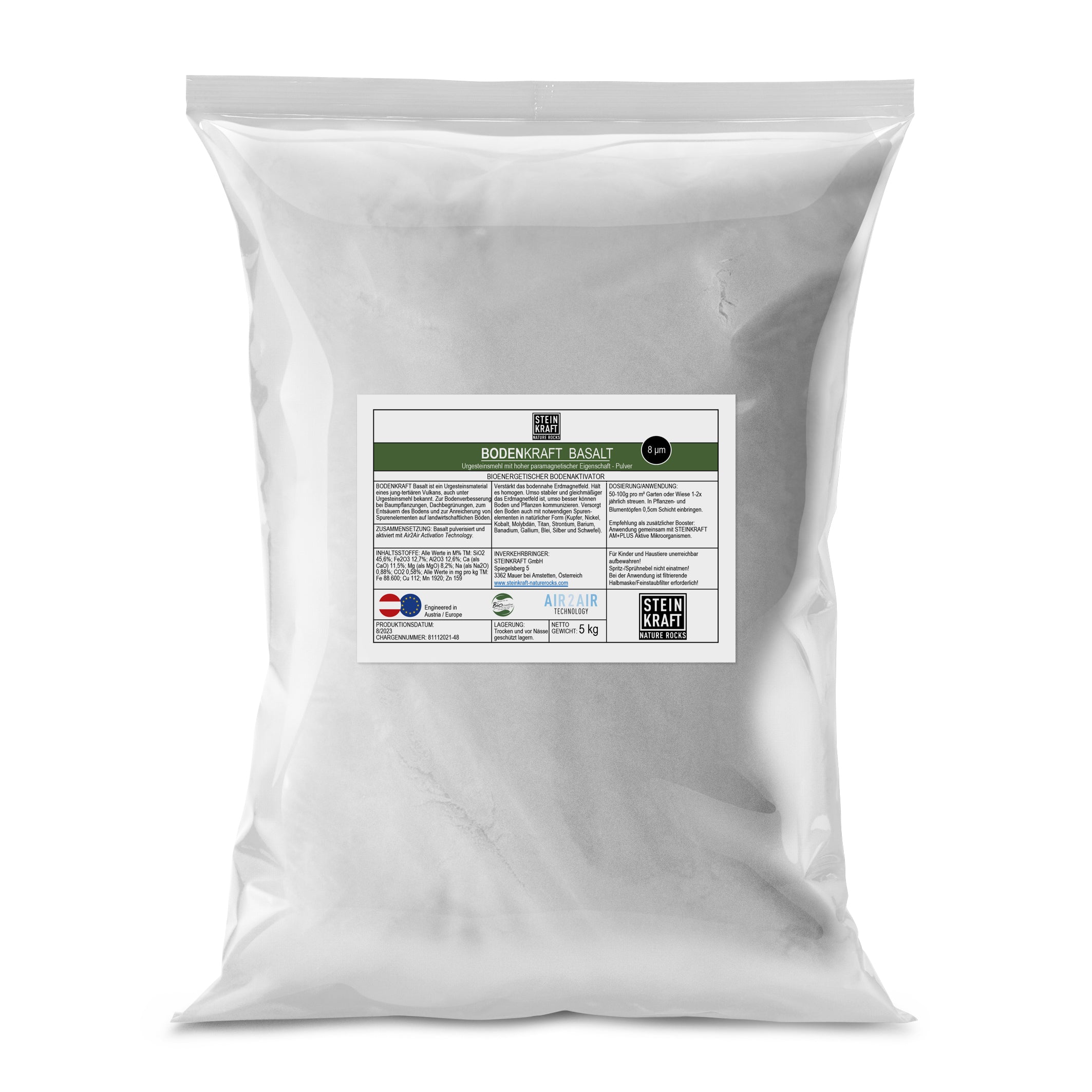 BASALT fein für den Boden Urgesteinsmehl 5kg