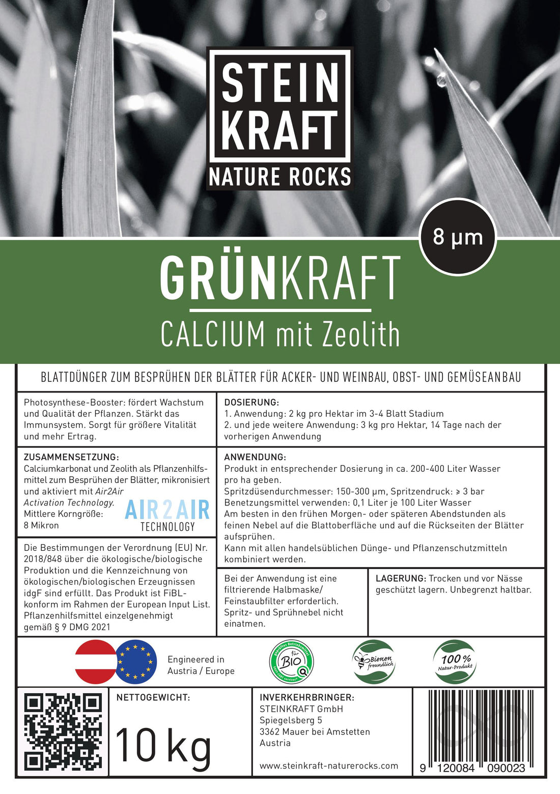 CALCIUM Foliar Fertilizer with Zeolite - GRÜNKRAFT