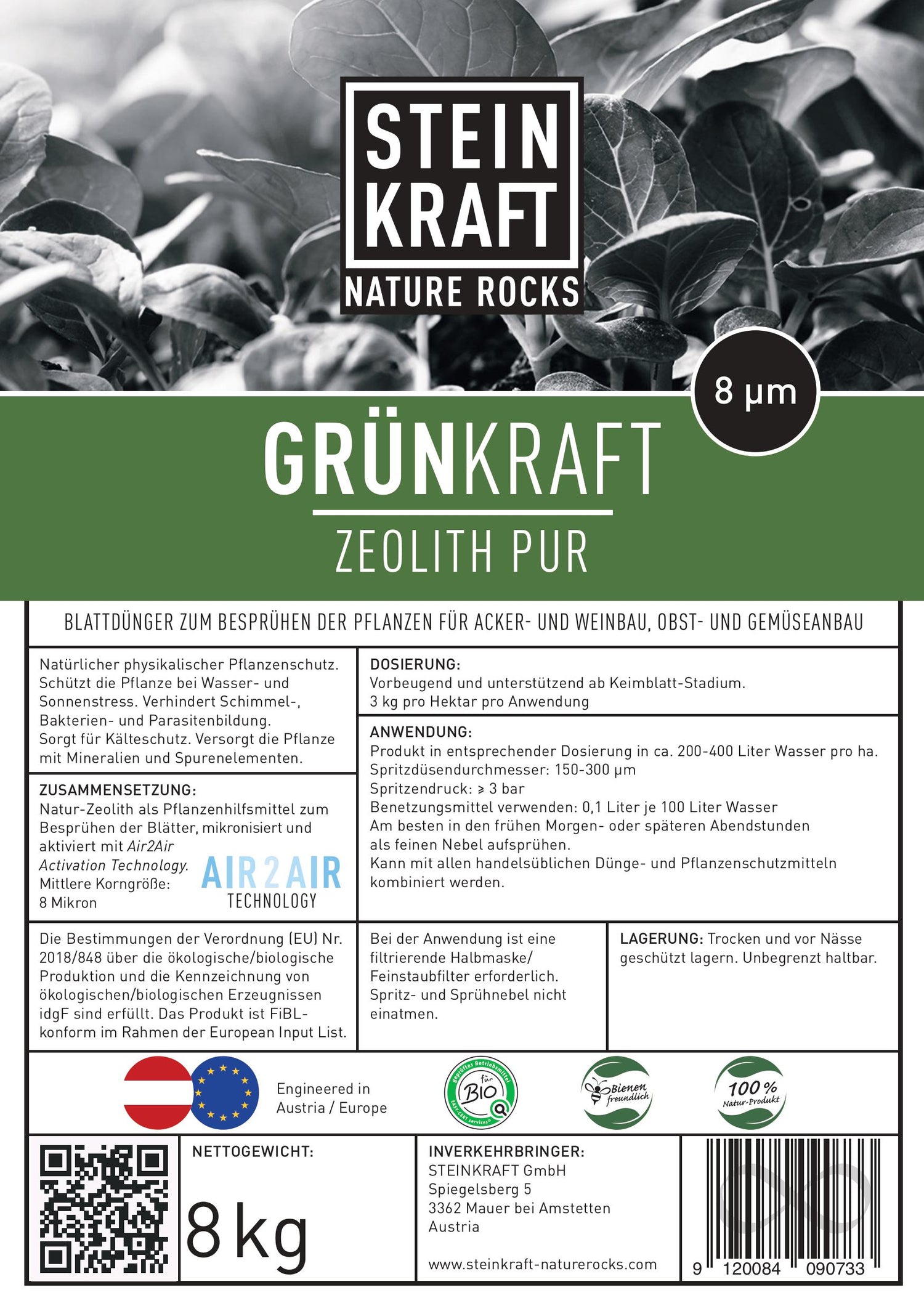 GRÜNKRAFT Zeolith Pur Blattdünger