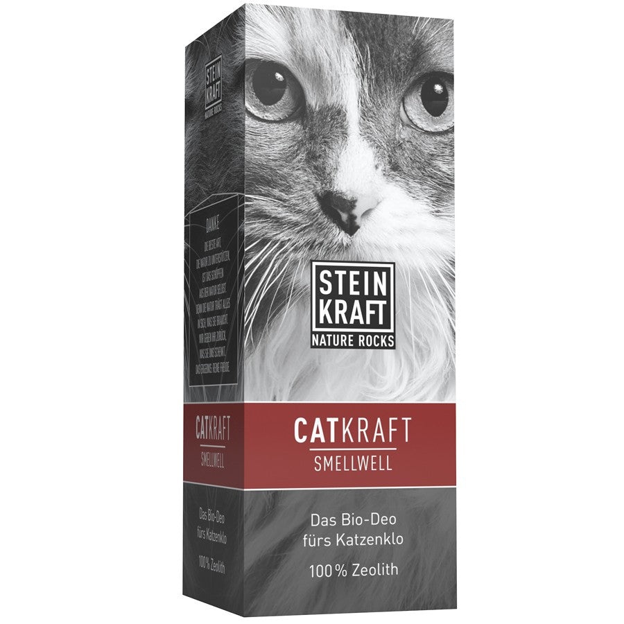 STEINKRAFT CATKRAFT SMELLWELL  Natur-Zeolith fürs Katzenklo Katzenstreu Streuschachtel 1kg