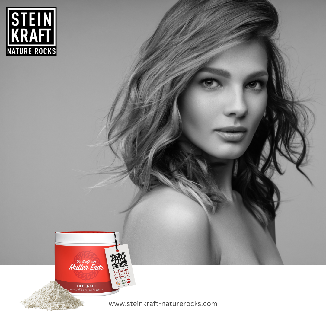 STEINKRAFT Klinoptilolith Zeolith für Menschen - feines Pulver zum Entgiften über die Haut 250g Dose